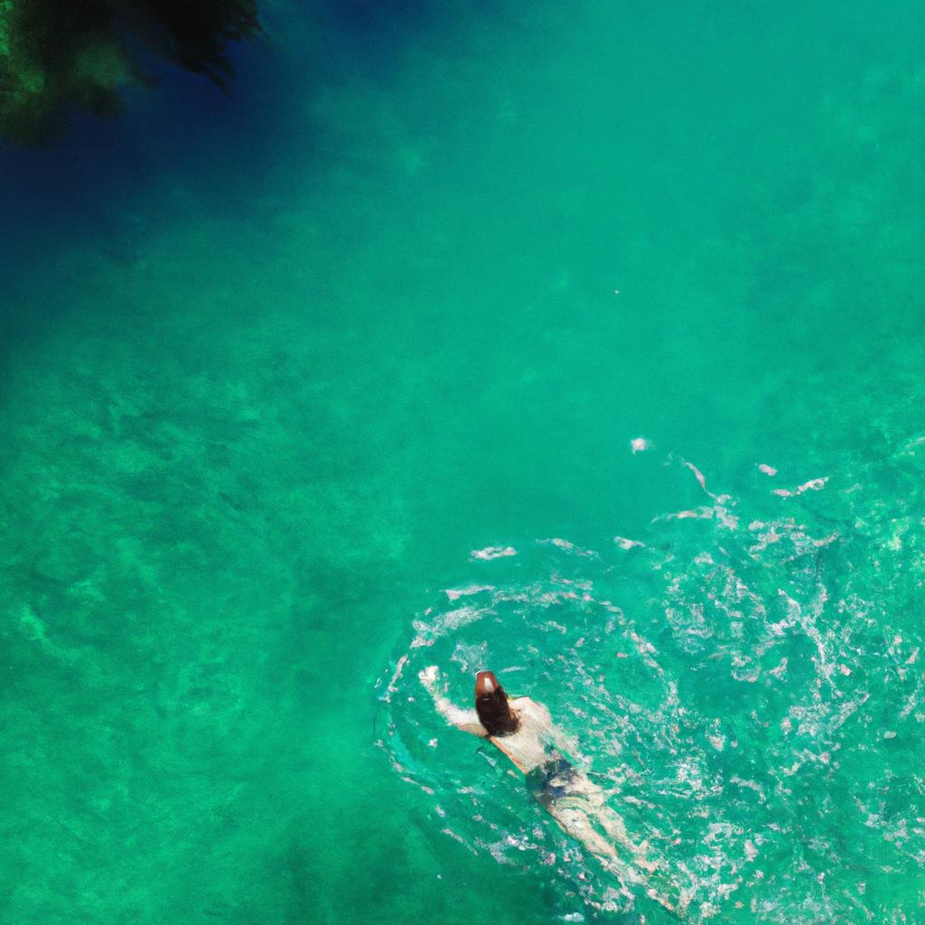 Taking a refreshing dip in the emerald waters of Fiordi di Furore