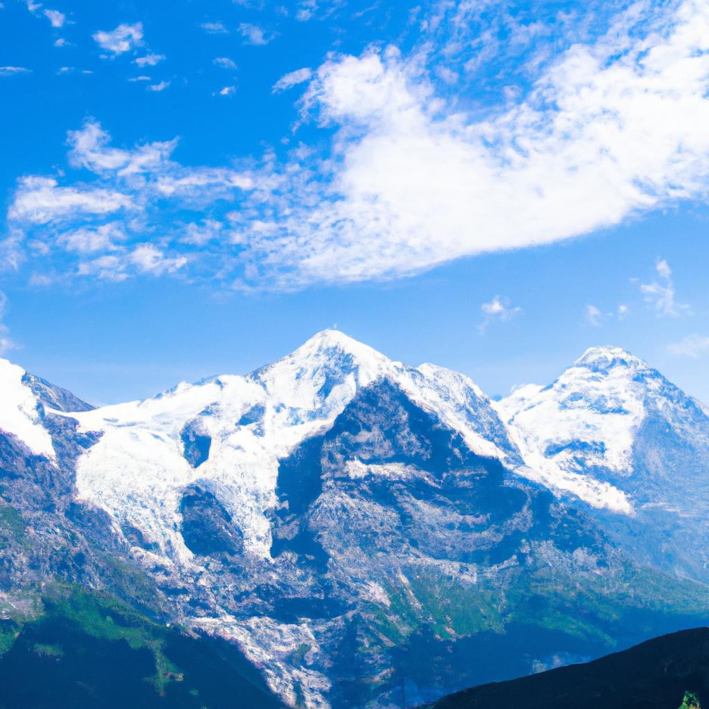 The breathtaking panoramic view of the Swiss Alps