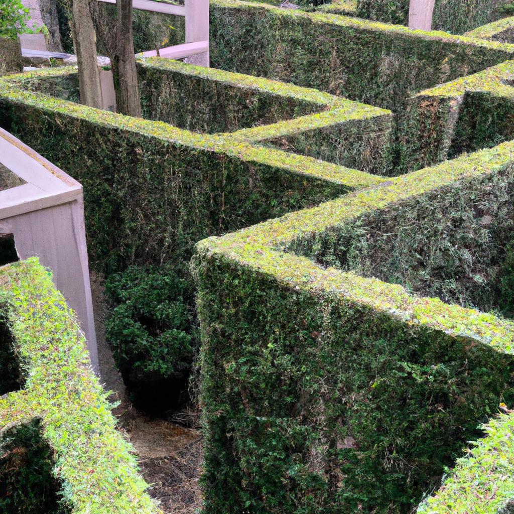 The hotel's famous hedge maze garden is a popular attraction for visitors.