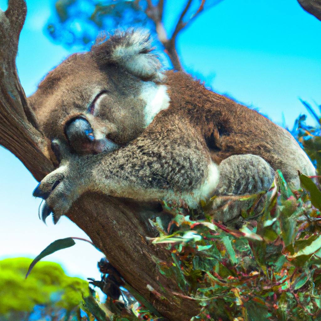 Spot the furry locals, like this snoozing koala, during your visit to The Twelve Apostles