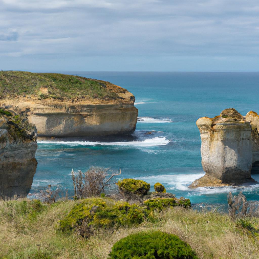 Take in the breathtaking views of the rugged coastline and the iconic limestone stacks