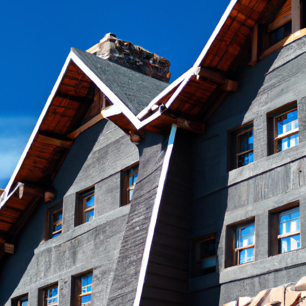 The impressive architecture of Timberline Lodge