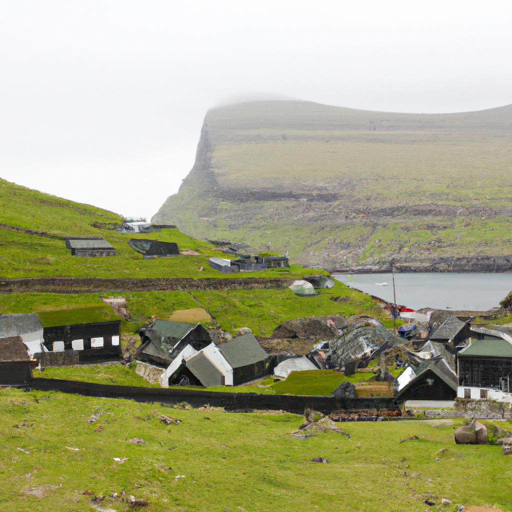 The Faroe Islands are known for their unique grass-roofed houses.