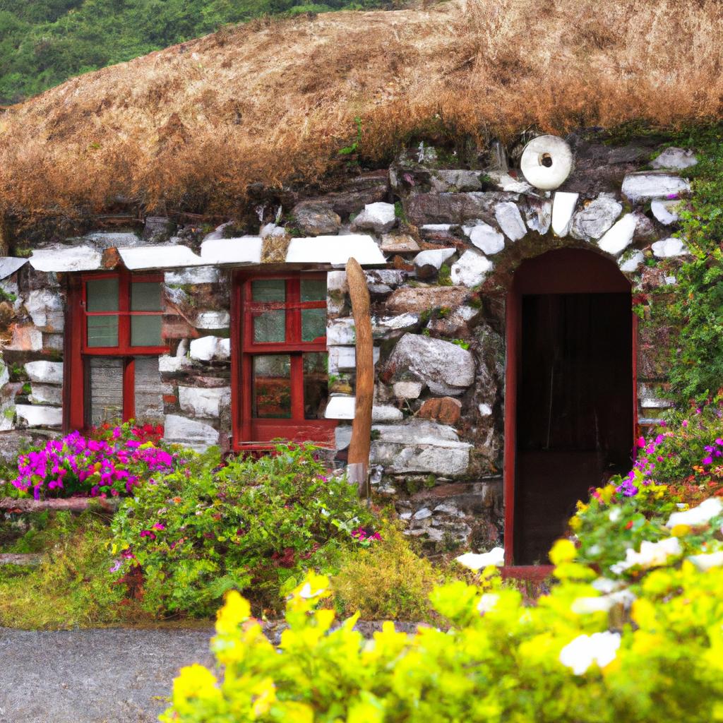 Experience the charm of traditional Irish cottages in the Ring of Kerry