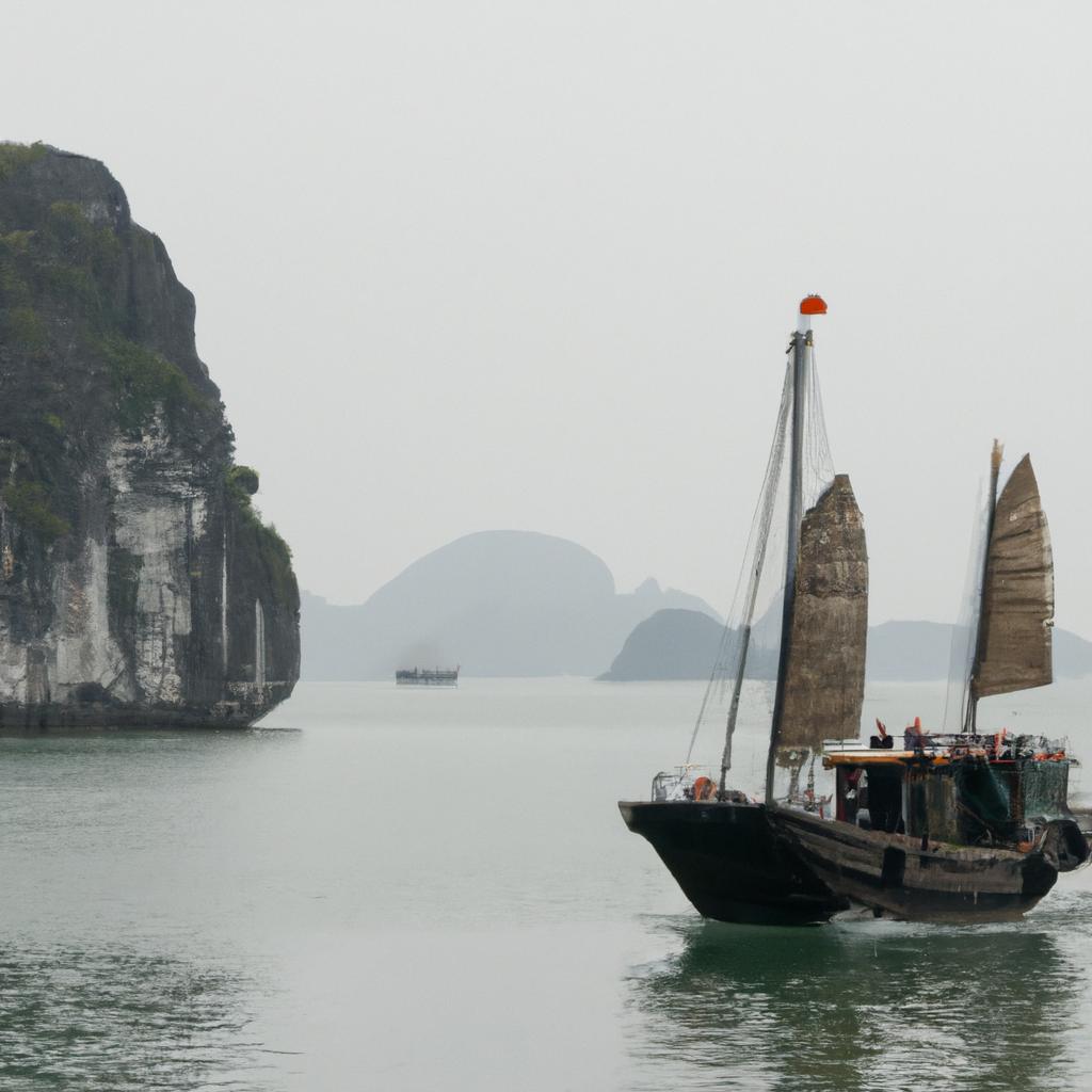 Exploring Ha Long Bay by boat is a popular activity for tourists