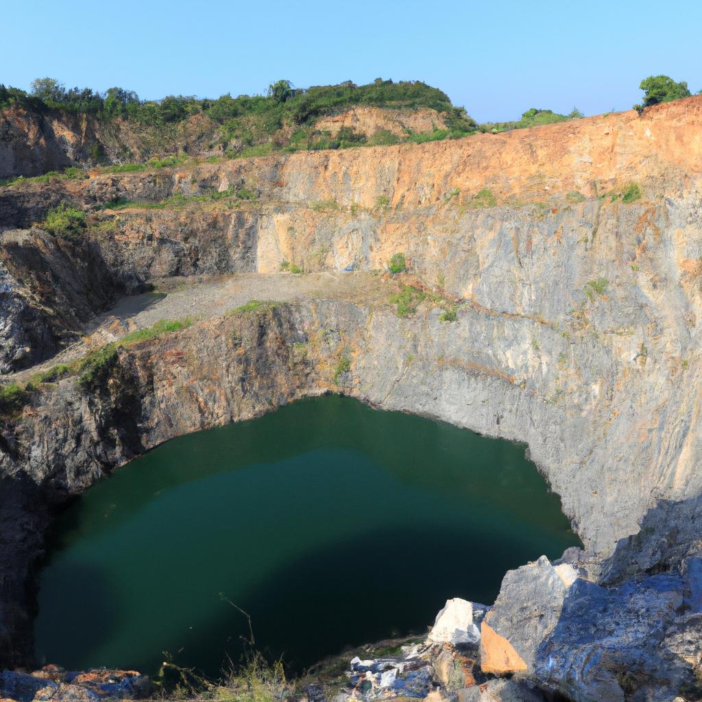 The Dragon's Eye Stone Mine in Lancashire, UK, boasts a unique geology that produces distinctive stones.