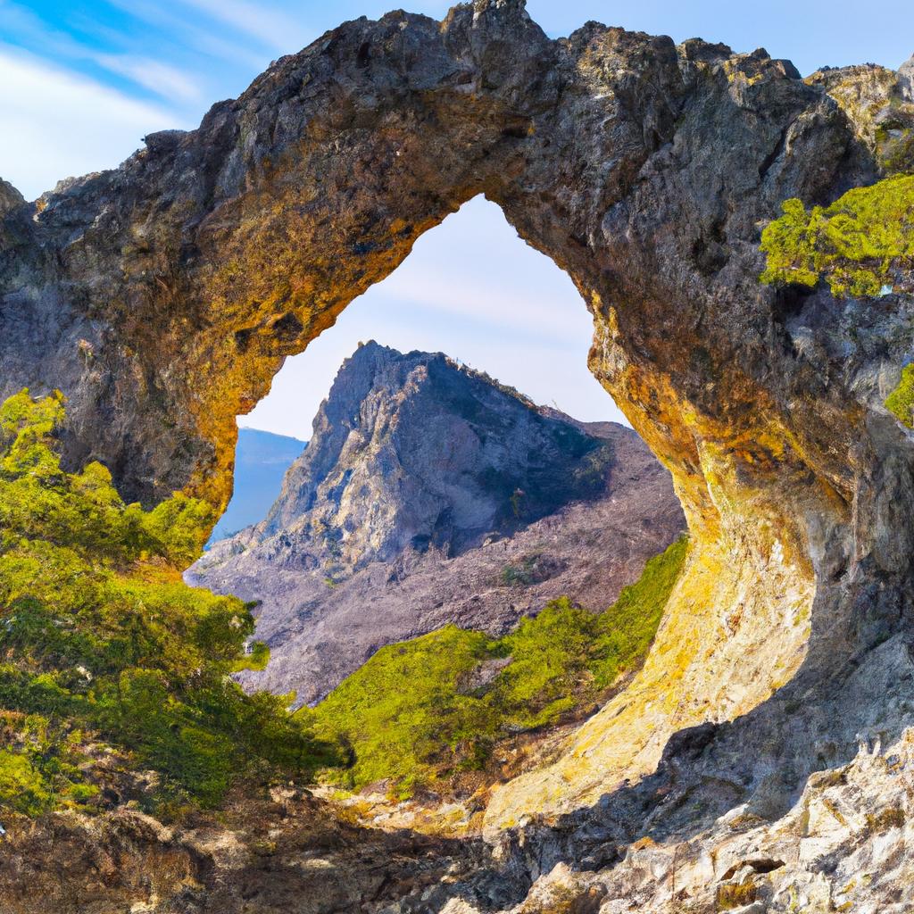 Nature's Arch: A stunning geological formation that creates a natural archway in the mountain.