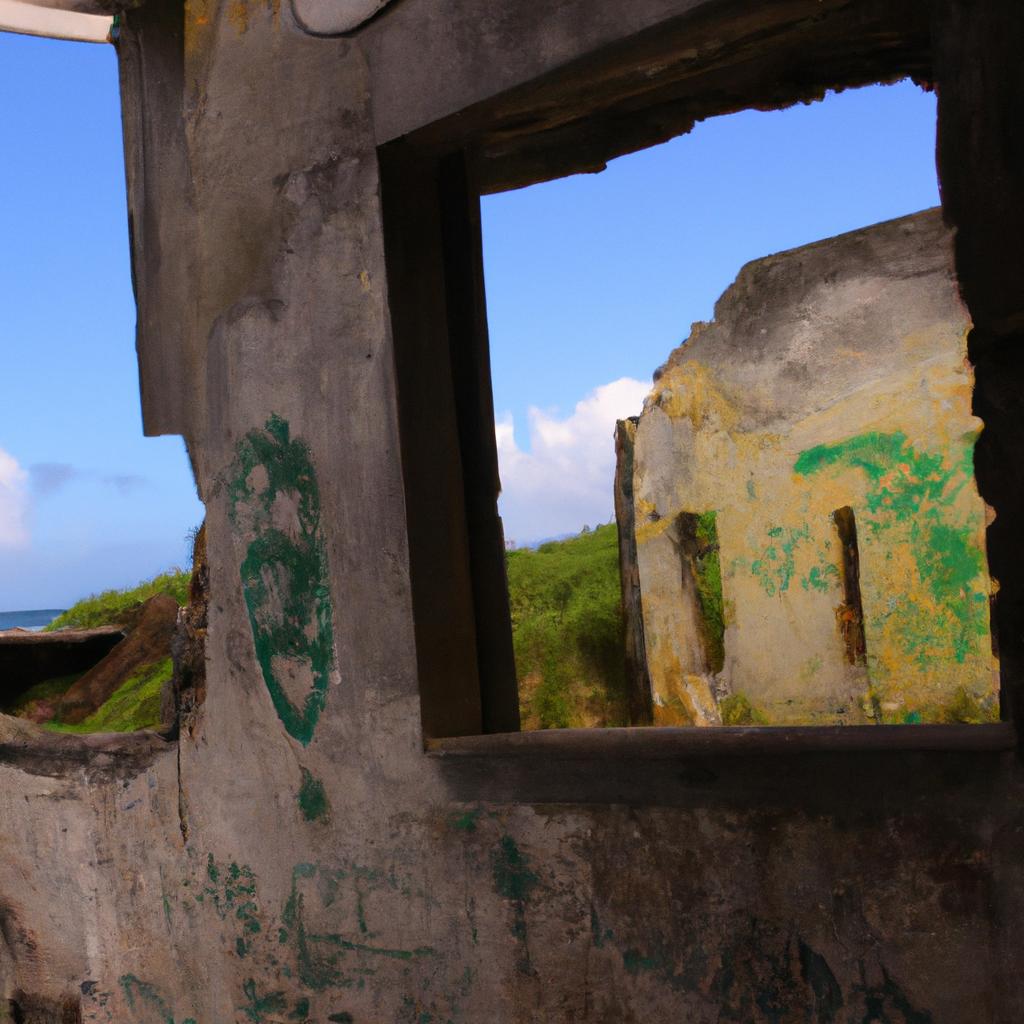 The walls of the abandoned island in Hawaii tell a story of its past