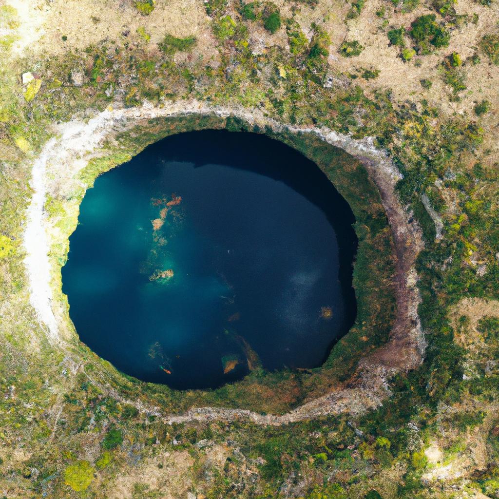 The view from above gives a better perspective of the sheer size of the deepest sinkhole in the world.