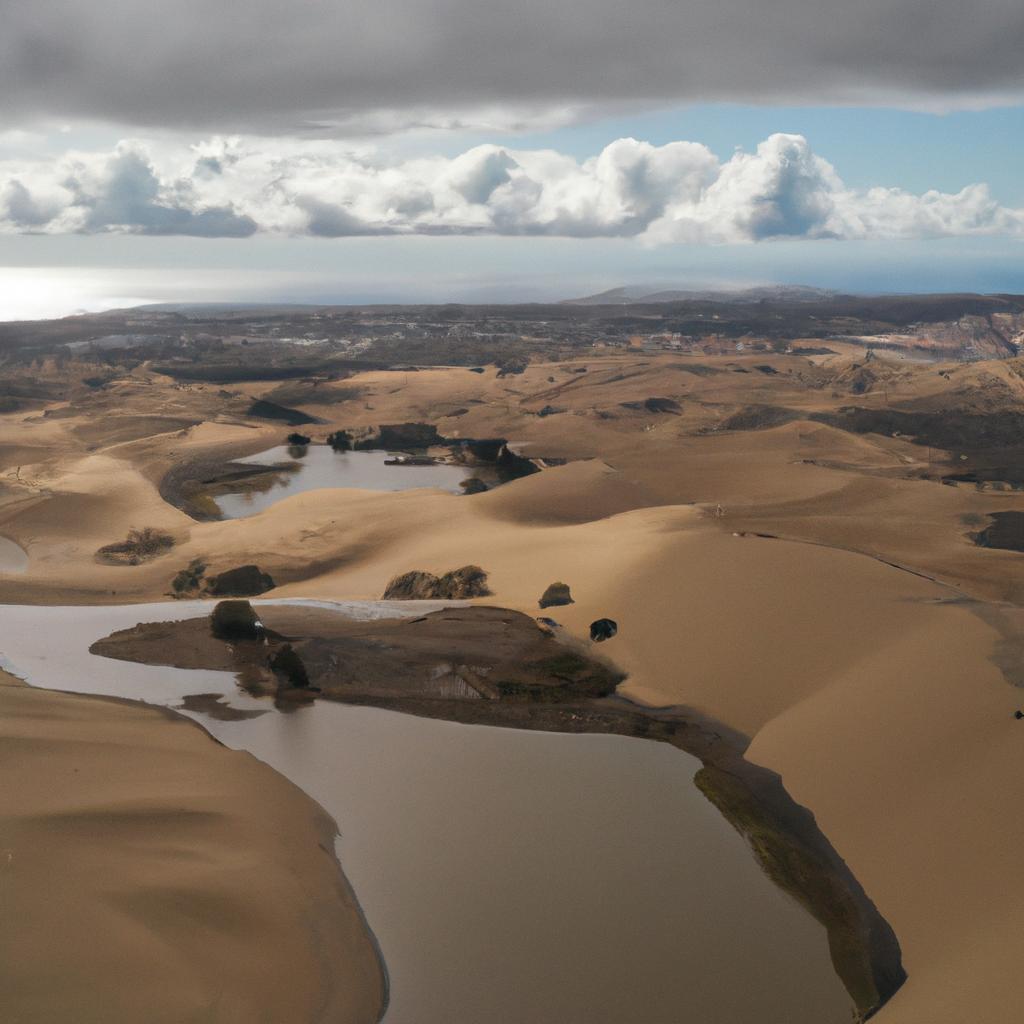 The unique landscape of Maspalomas Dunes can be fully appreciated from above