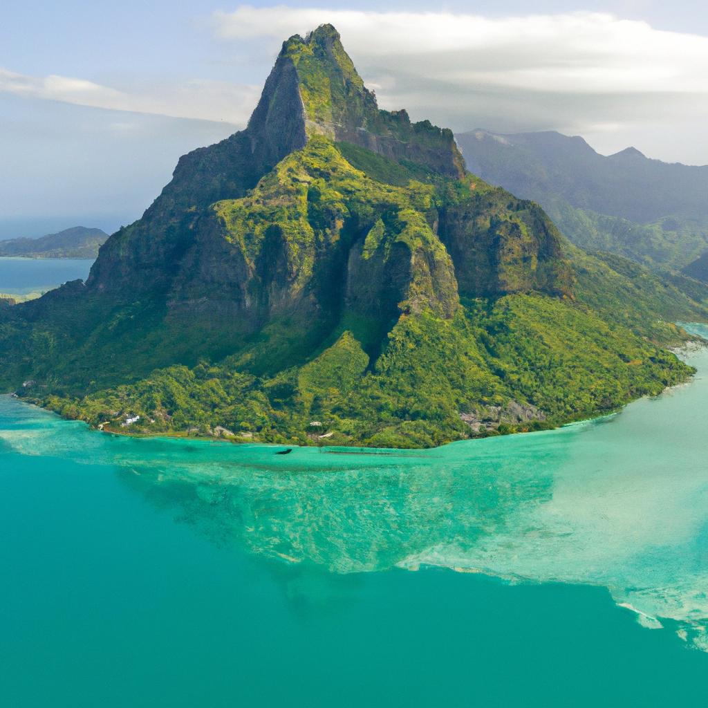 Taking in the breathtaking view of Mount Otemanu from above in Bora Bora, French Polynesia