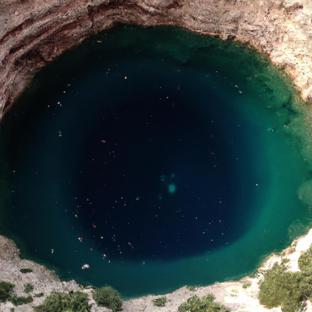 The aerial view of the Blue Hole Croatia is an absolute feast for the eyes.