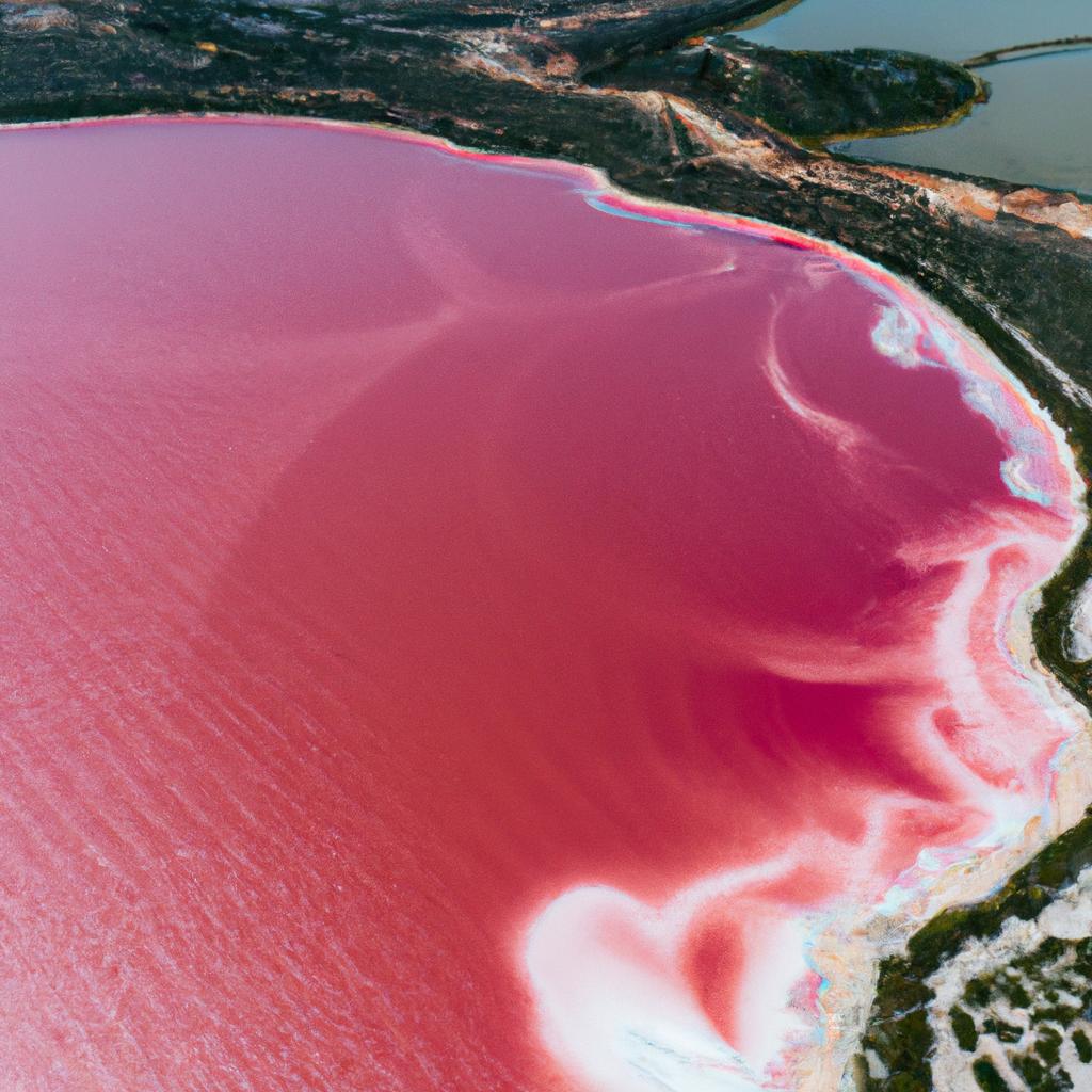 The Pink Lake in a natural setting