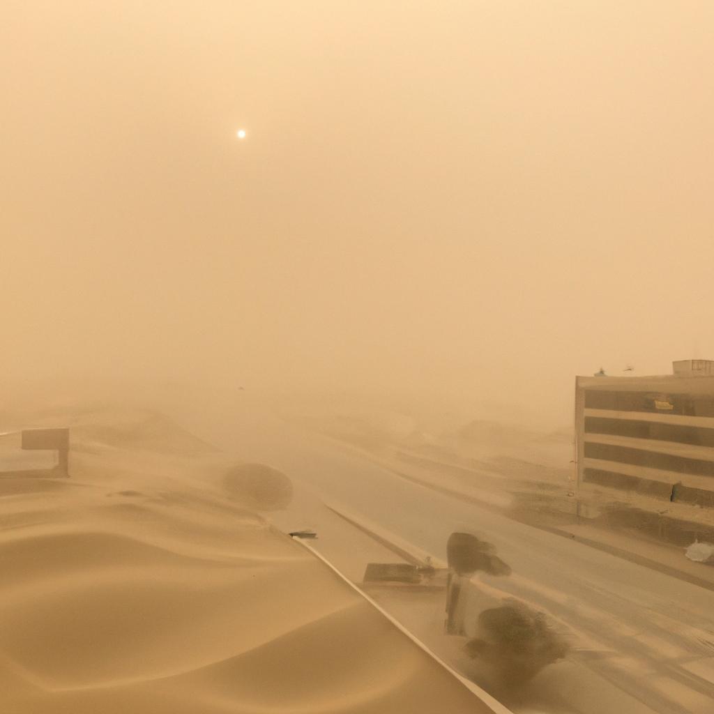 Al Naslaa during a sandstorm