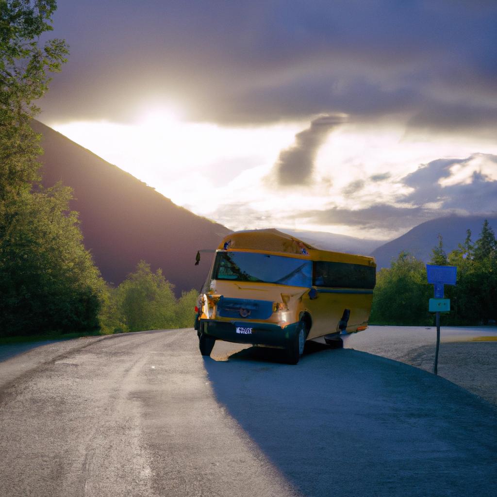 As the sun sets over Alaska Bus 142, visitors are left with a beautiful and peaceful moment in the midst of the wild Alaskan landscape.
