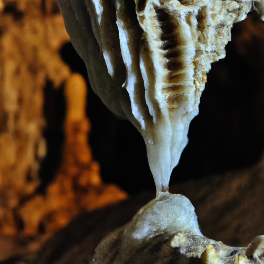 Stalactites and stalagmites are common features inside the caves of Algarve, Portugal