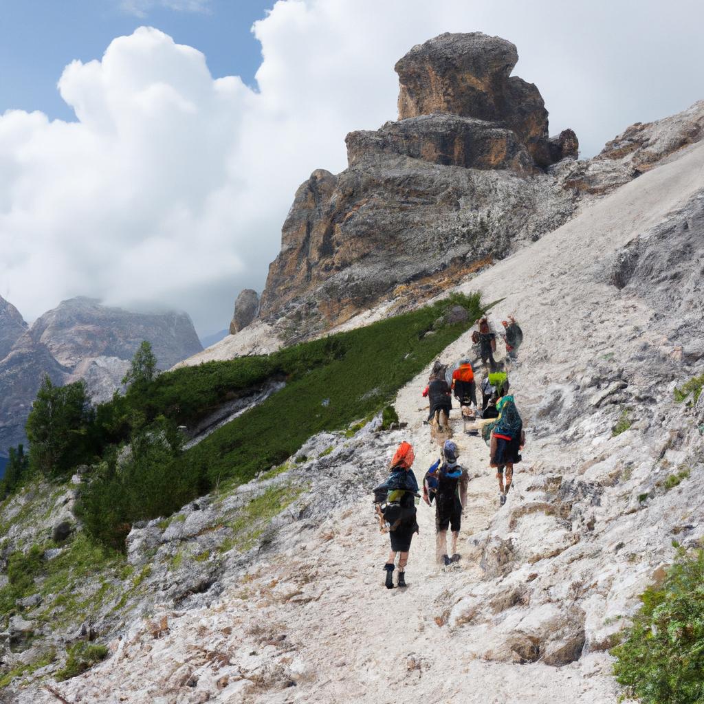 Join fellow hikers as you make your way to the refuge.