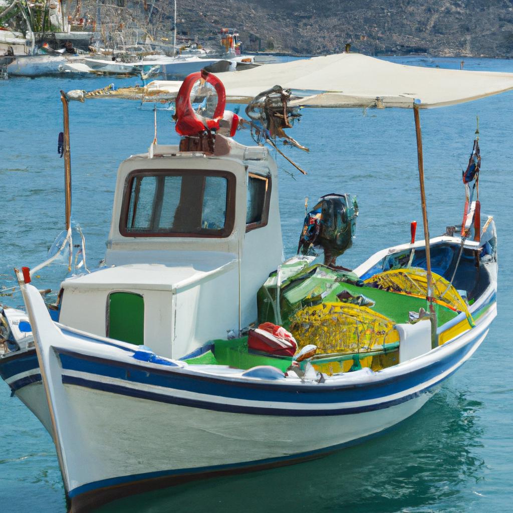 The colorful boats in the harbors of Archipelago Greece are a testament to the island's fishing culture