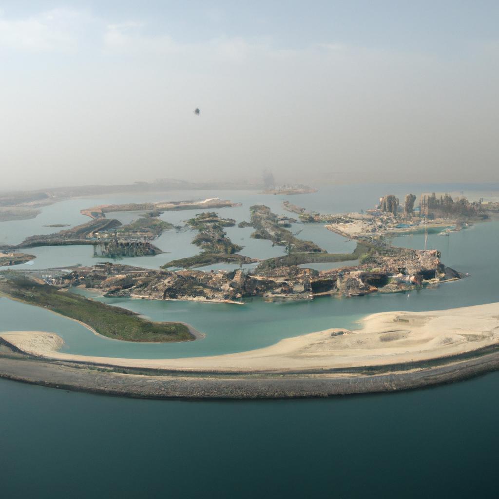 A breathtaking view of the stunning artificial islands of Dubai and the luxury lifestyle it offers