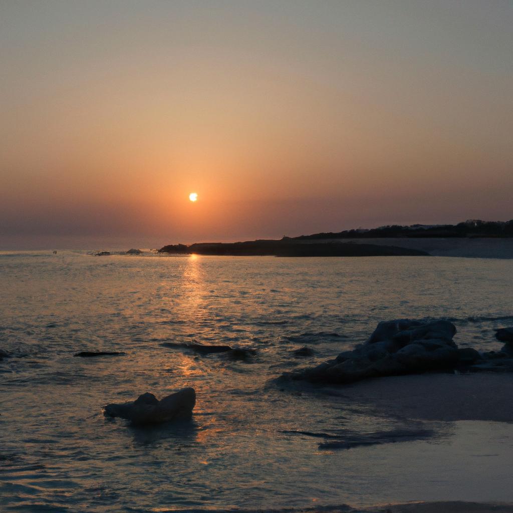 Enjoying the beautiful sunset at Arutas Beach