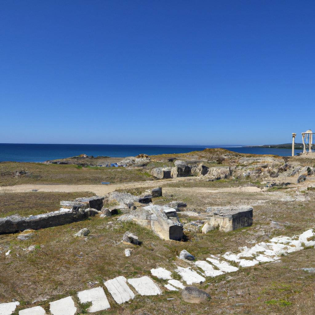 Exploring the ancient ruins of Tharros near Arutas Beach