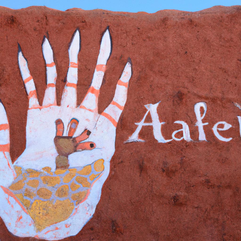 The Atacama Chile Hand is a popular subject in local artwork and murals