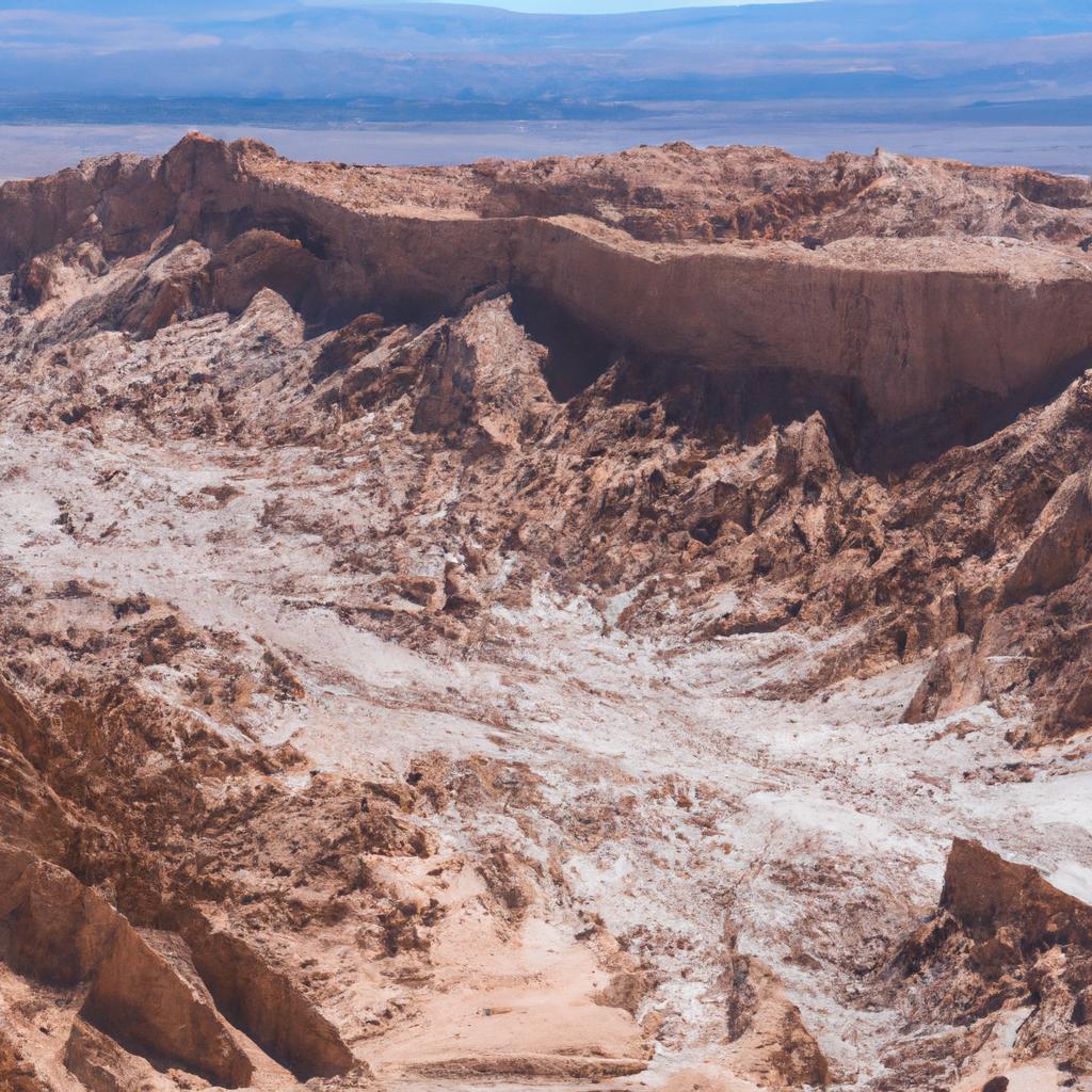 The ancient Atacama desert hand carved into the rocky terrain of the desert