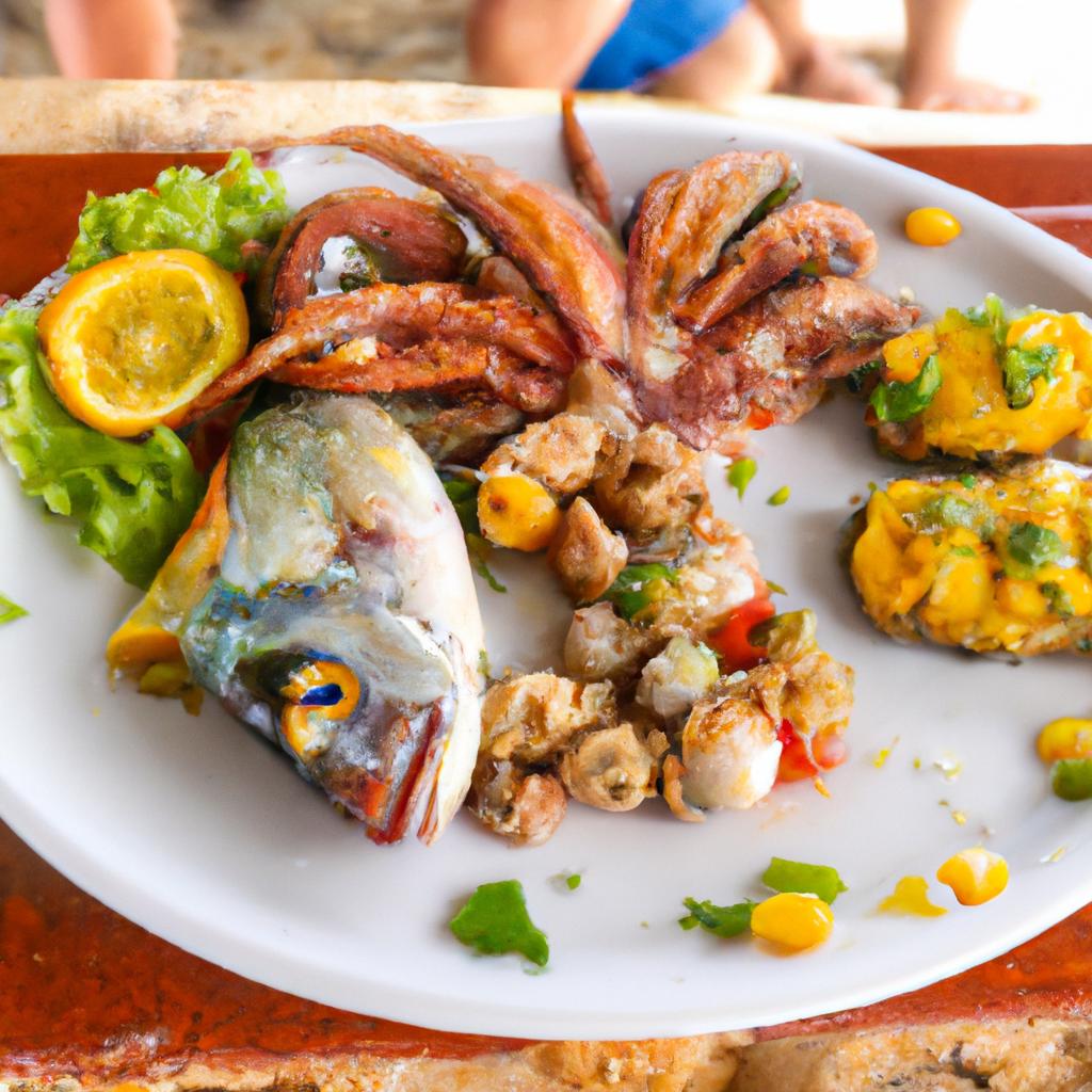 Indulging in the delicious cuisine of Baia do Sancho.