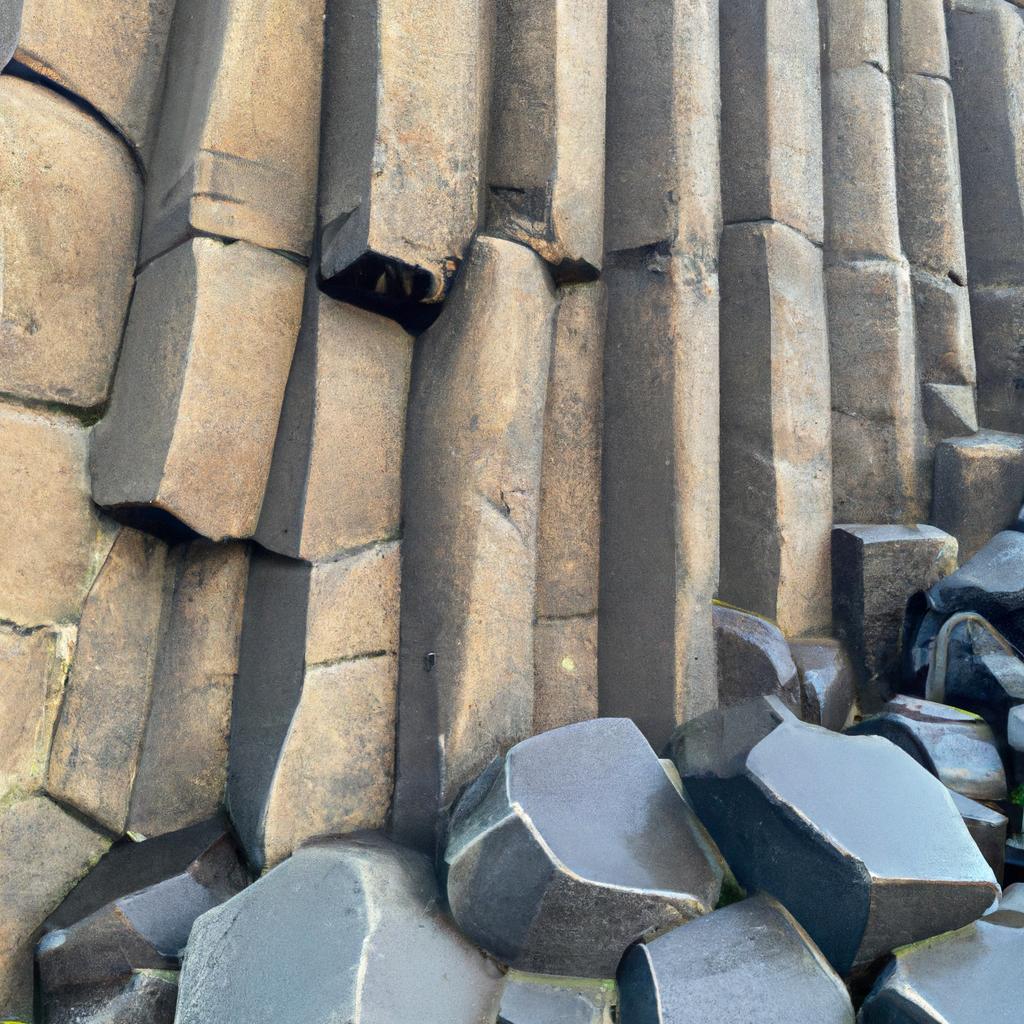 The cooling of lava and formation of basalt columns at Giant's Causeway