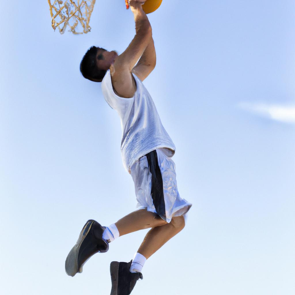 Basketball player taking the game-winning shot