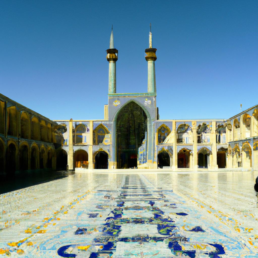 The courtyard of the Shiraz Mosque is a peaceful oasis in the heart of the city.