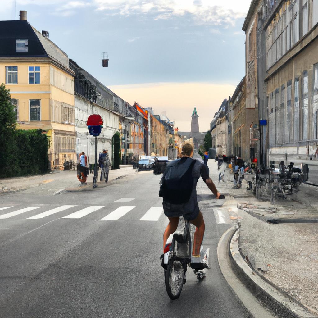 Exploring Copenhagen's city center by bike