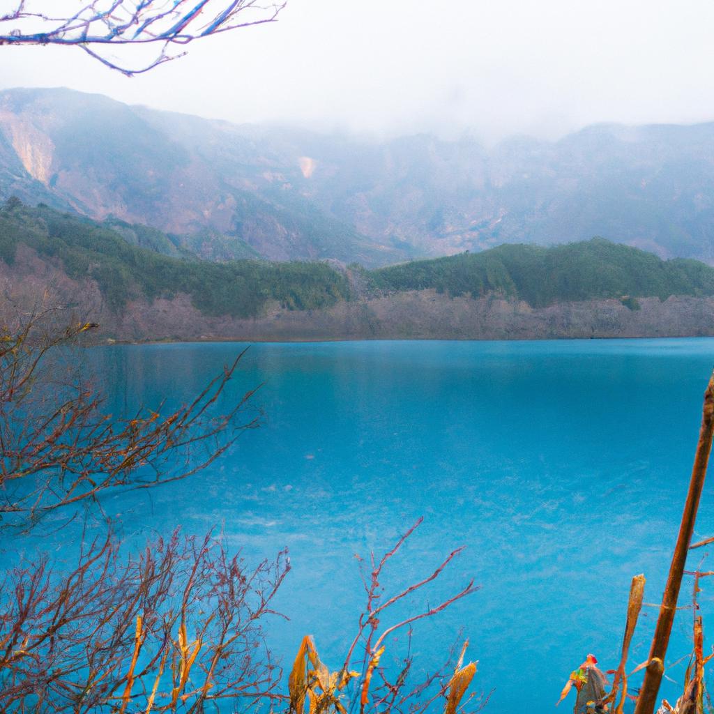 The serene surroundings of Blue Lake Japan offer a peaceful escape from city life.