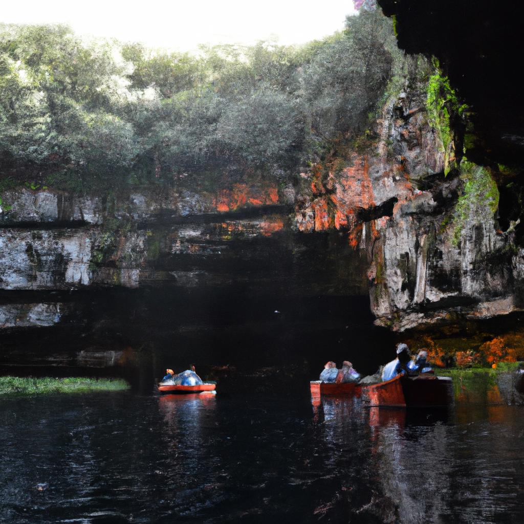 Boat rides are the best way to explore the mysterious depths of Lake Melissani