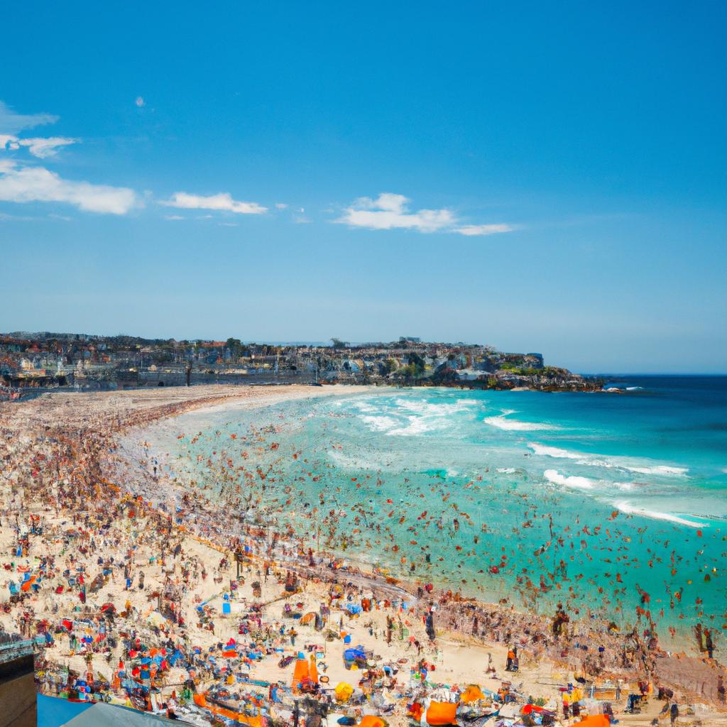 Soaking up the sun and surf at Bondi Beach