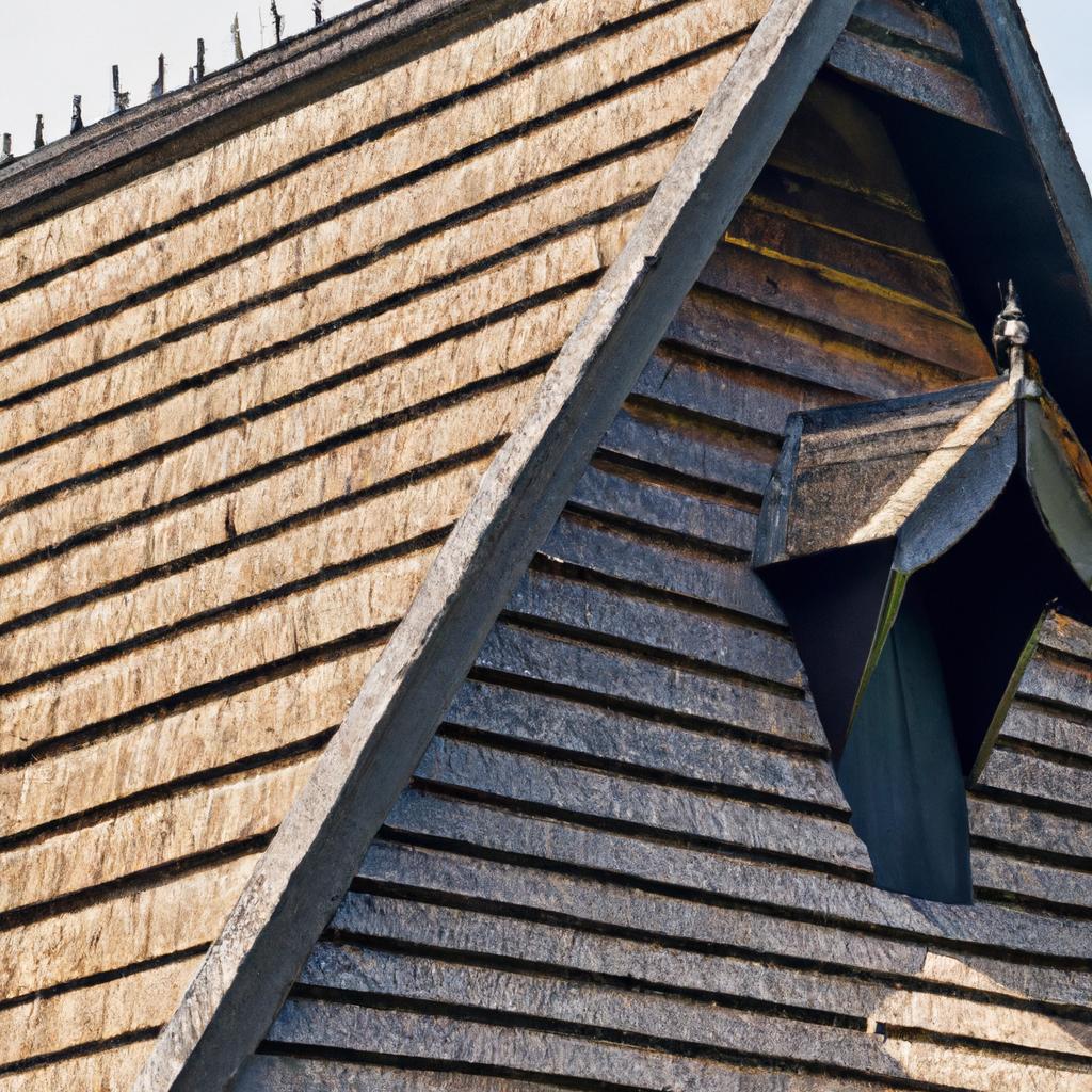 The intricate wooden roof of Borgund Stave Church