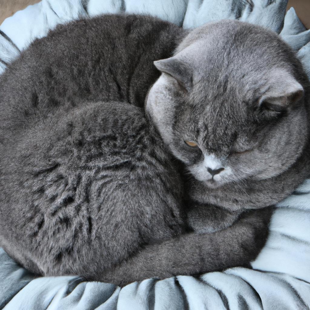 British Shorthair cats are affectionate and love to snuggle up in soft and cozy spots for long naps