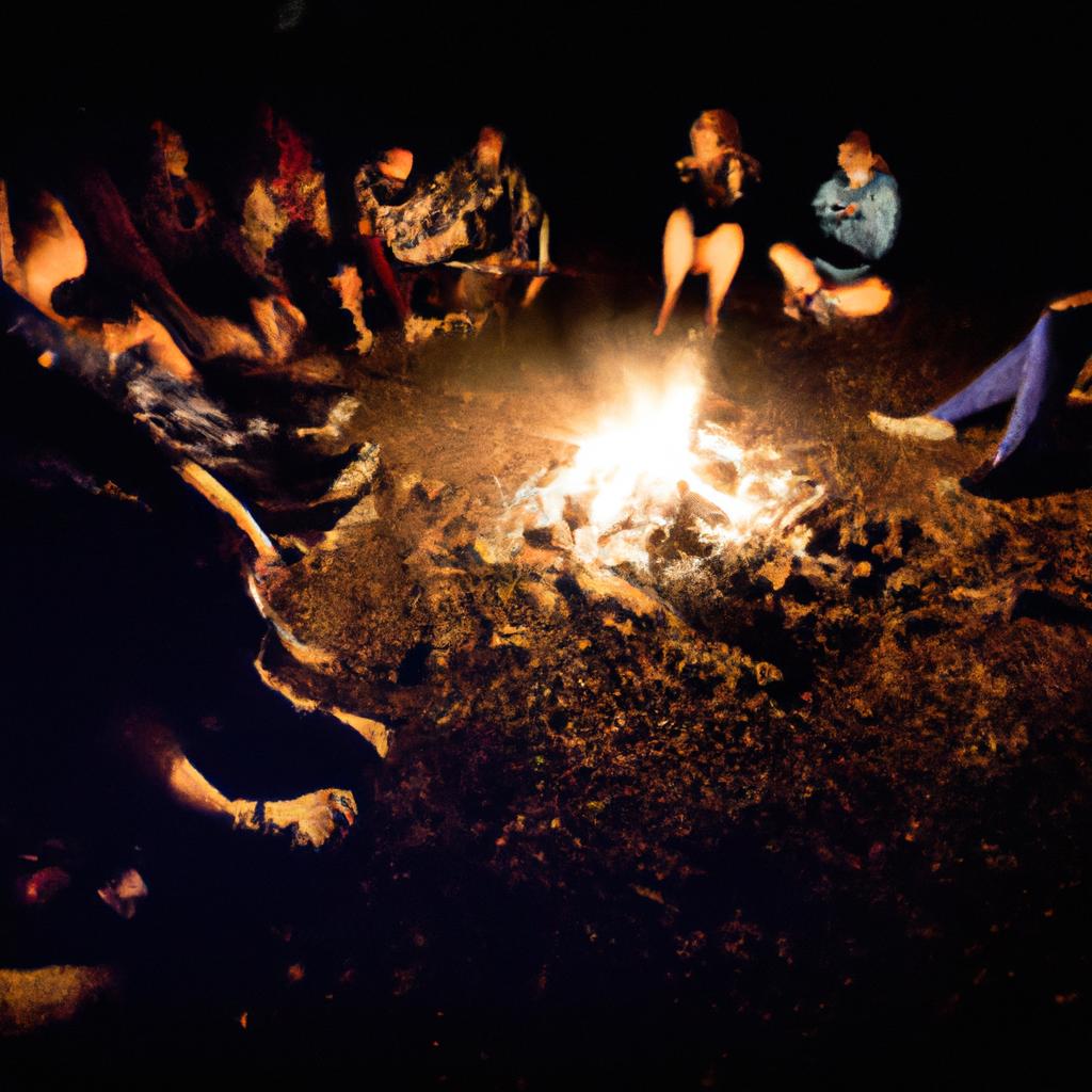 Bonfires provide warmth and a sense of community at Burning Festivals.
