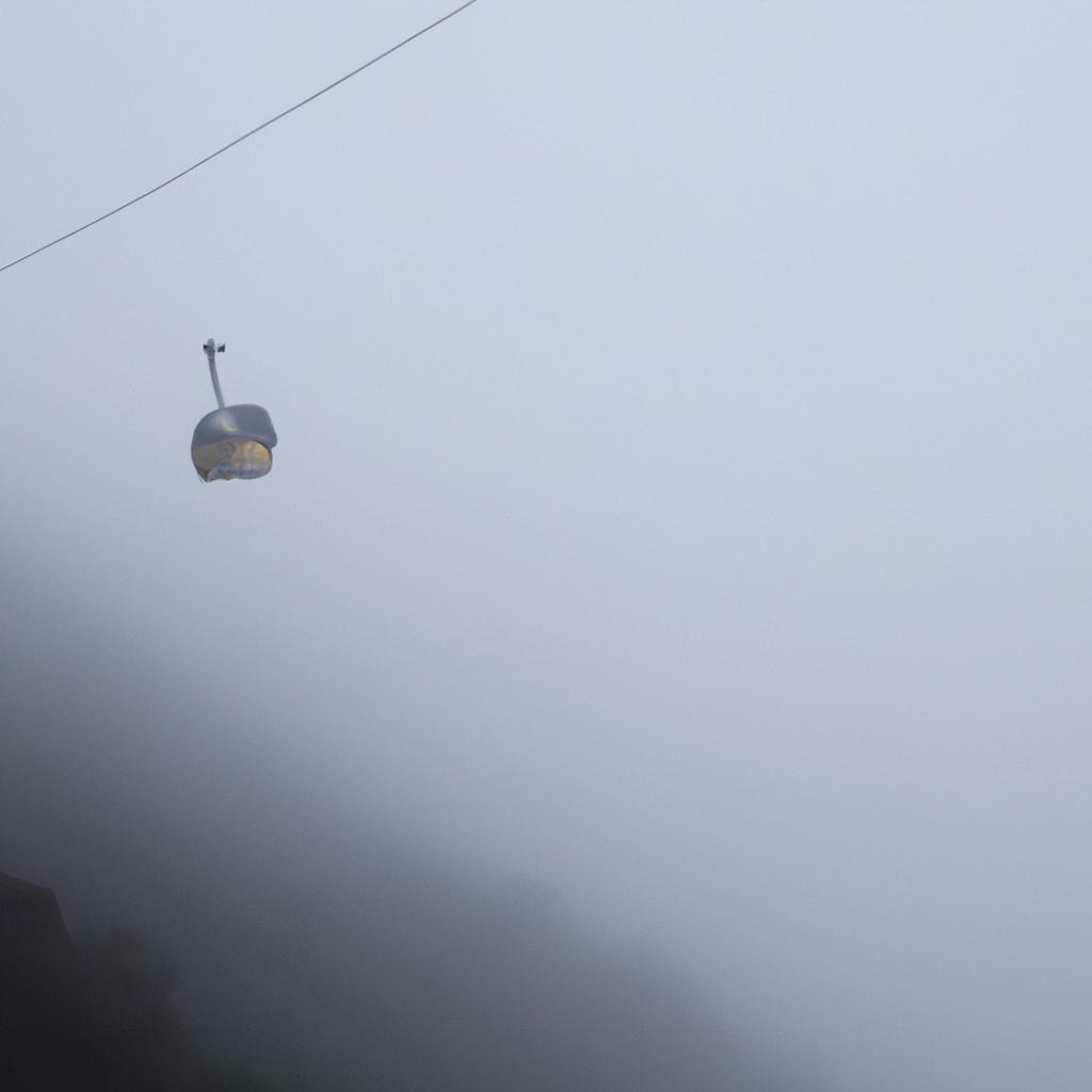 The cable car ride amidst the misty mountains of Vietnam is a surreal experience.