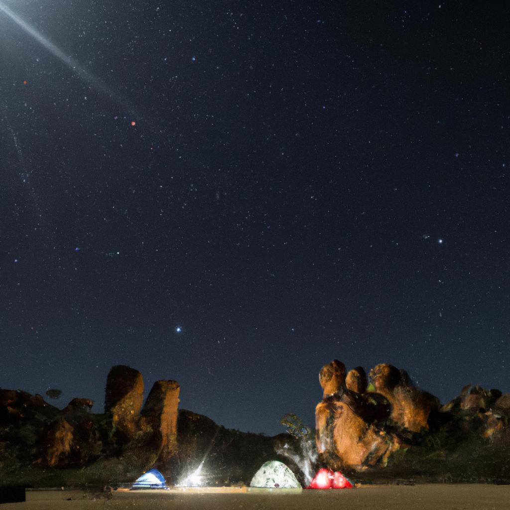 Camping under the starry skies near the breathtaking Manpupuner rock formations