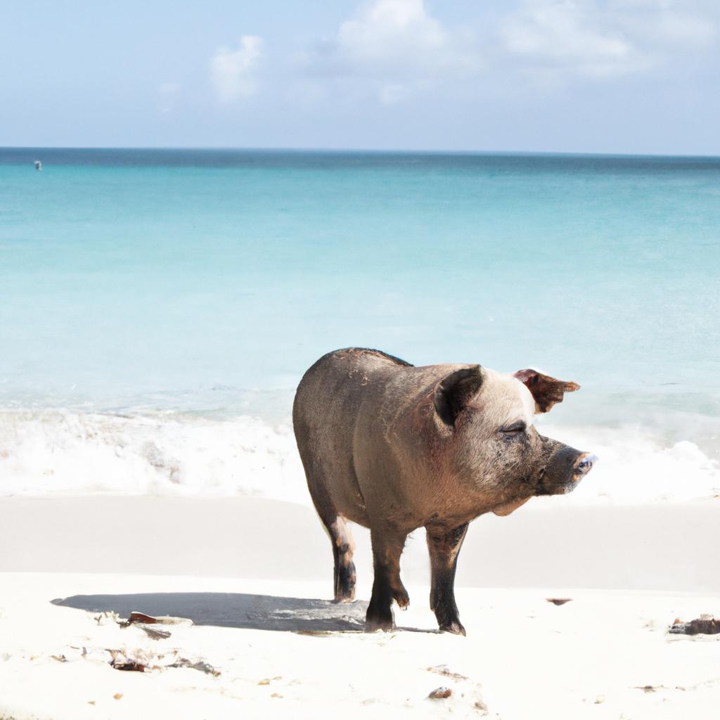 The pigs in the Caribbean are well taken care of and are a beloved attraction on the islands.