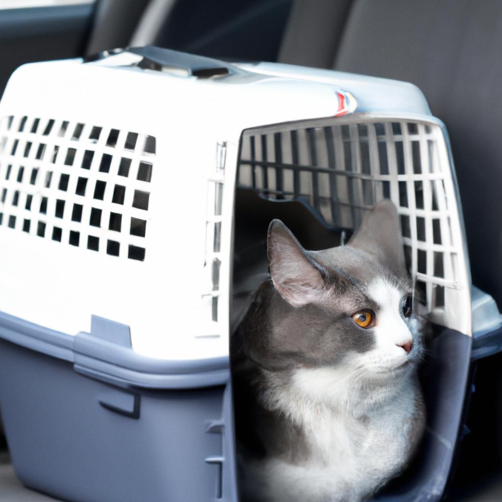 Keep your feline friend secure with a front seat carrier.