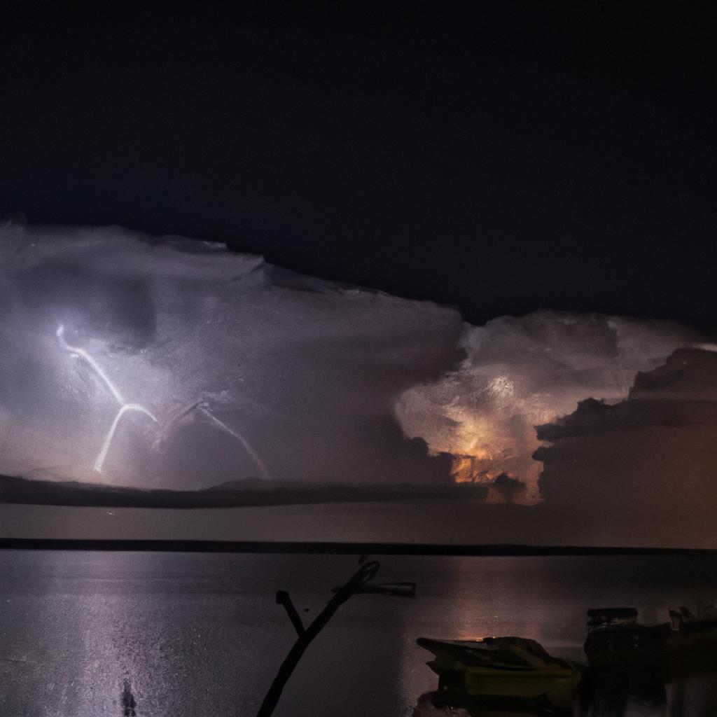 The enchanting glow of the Catatumbo storm after dark