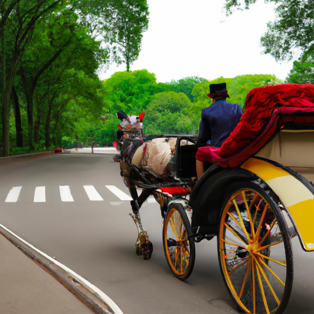 Horse-drawn carriage ride in Central Park