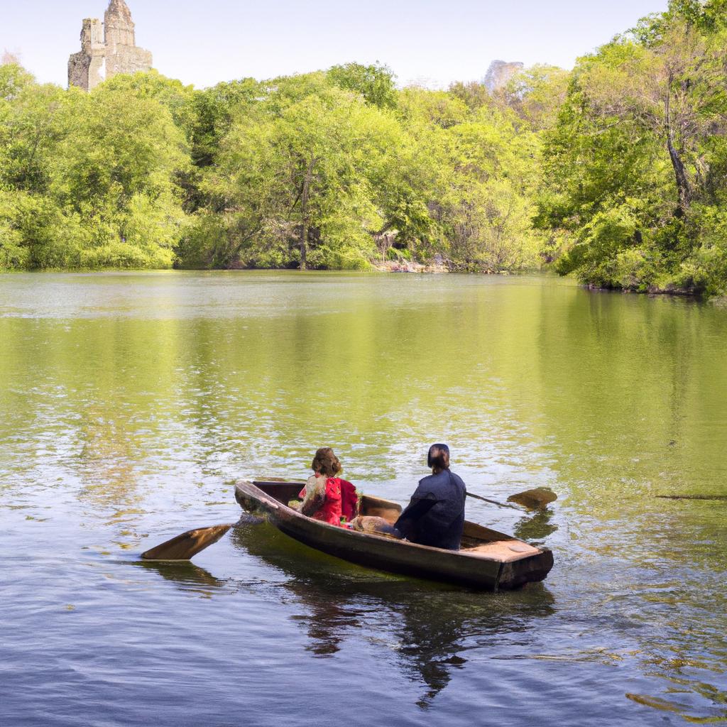 Boating on Central Park's lake