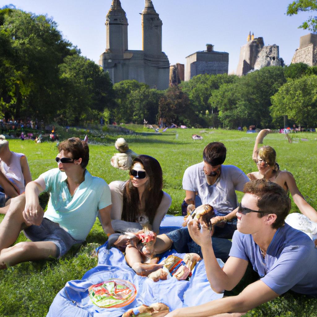 The Great Lawn is a popular spot for picnics and outdoor activities in Central Park Manhattan