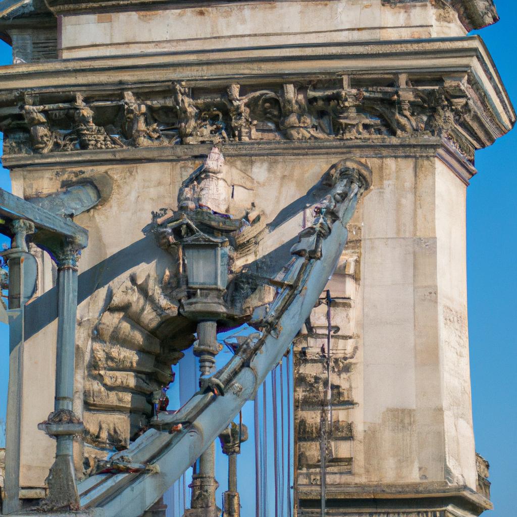 The Chain Bridge's intricate details up close