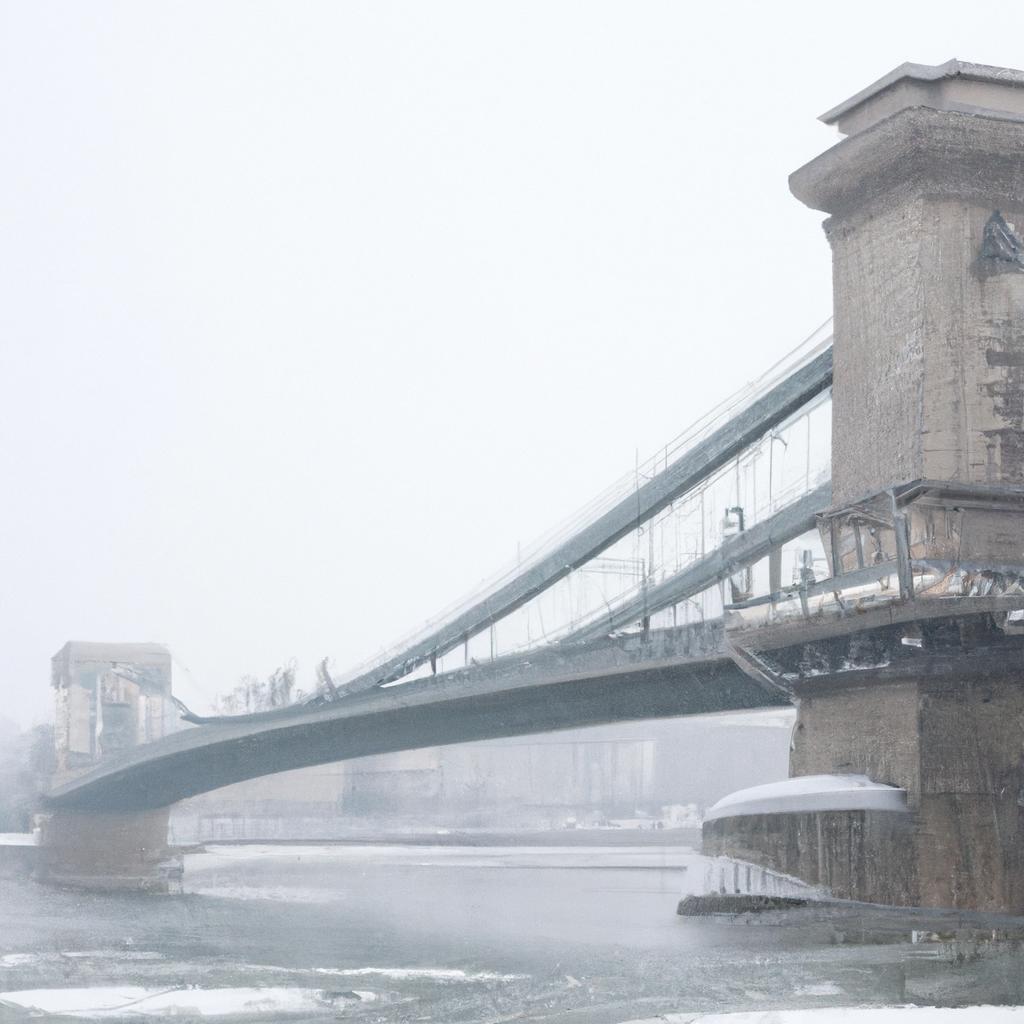 The Chain Bridge in winter wonderland