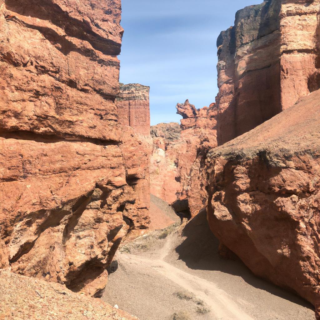 Hiking through Charyn Canyon offers a thrilling experience and a chance to explore the natural beauty of the area.