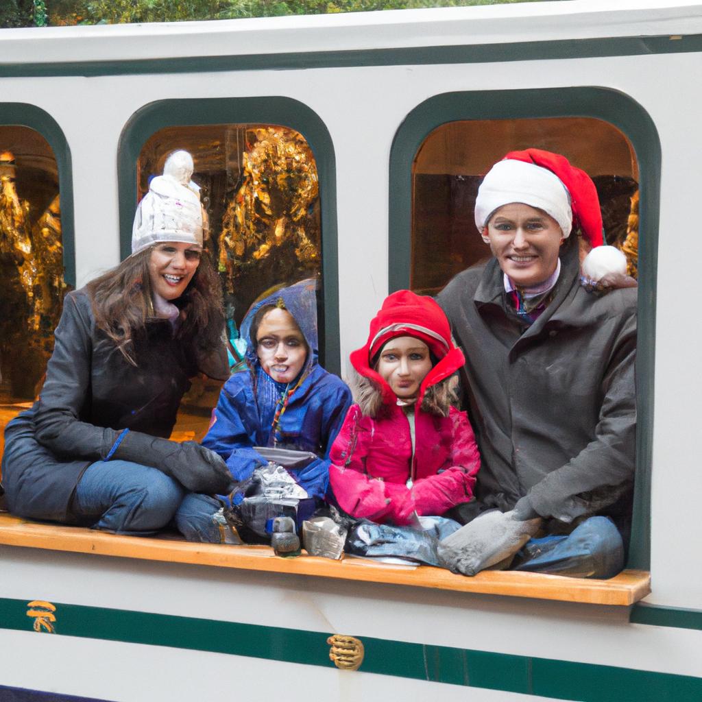 The Christmas train is a fun and memorable experience for families during the holiday season.